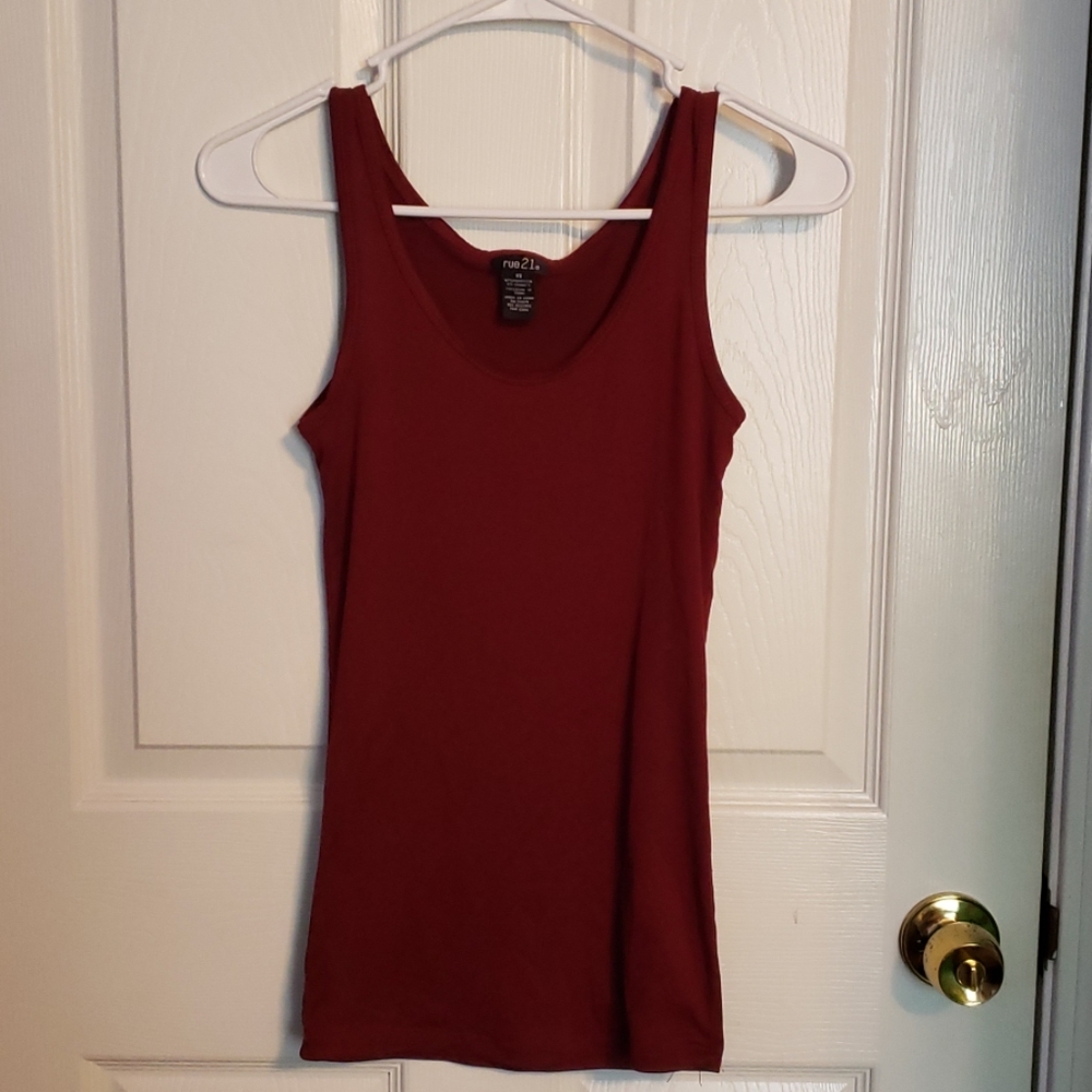 Rue 21 Burgandy Tank Top